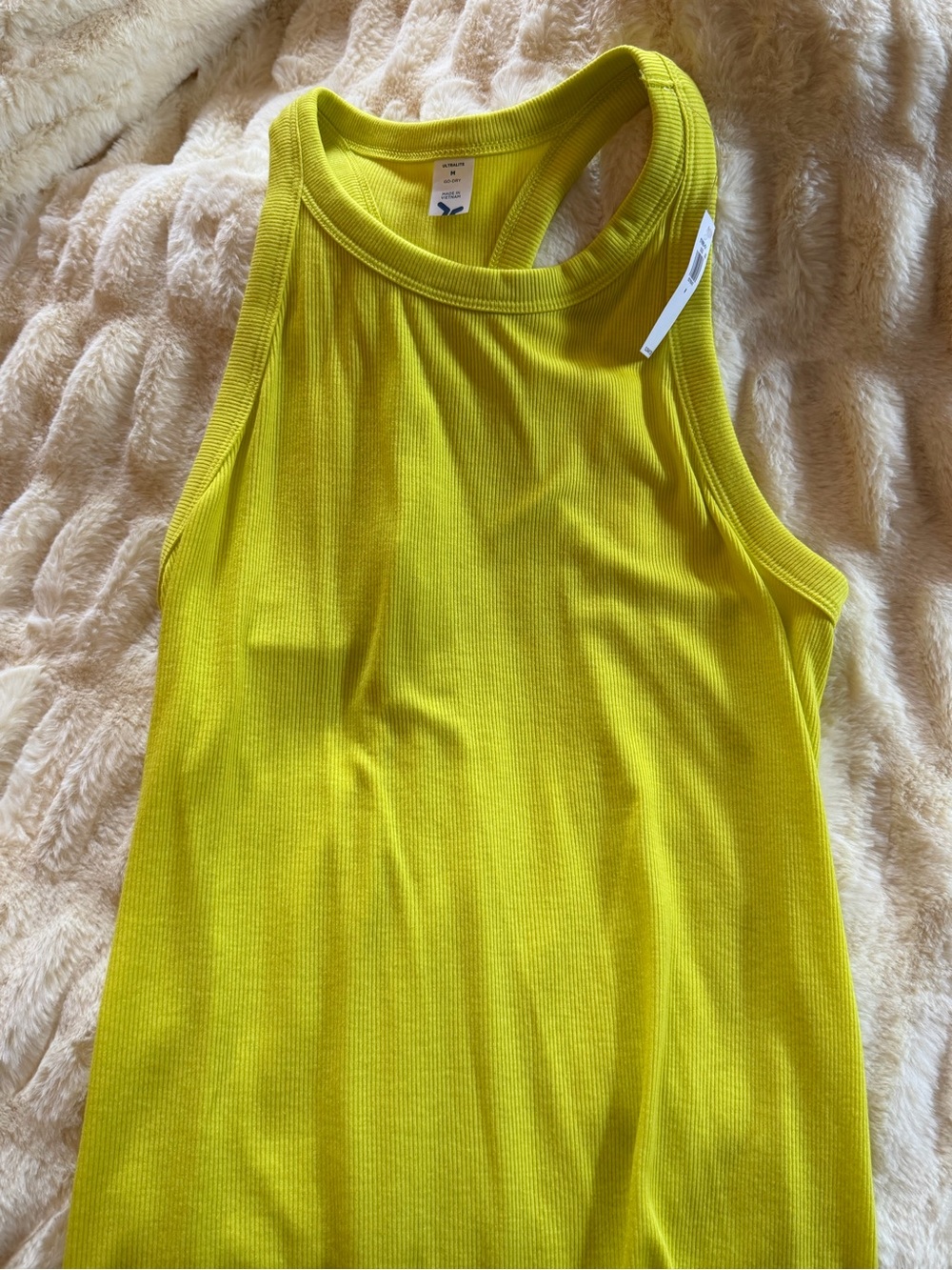 Old Navy Neon Lime Ribbed Tank Top